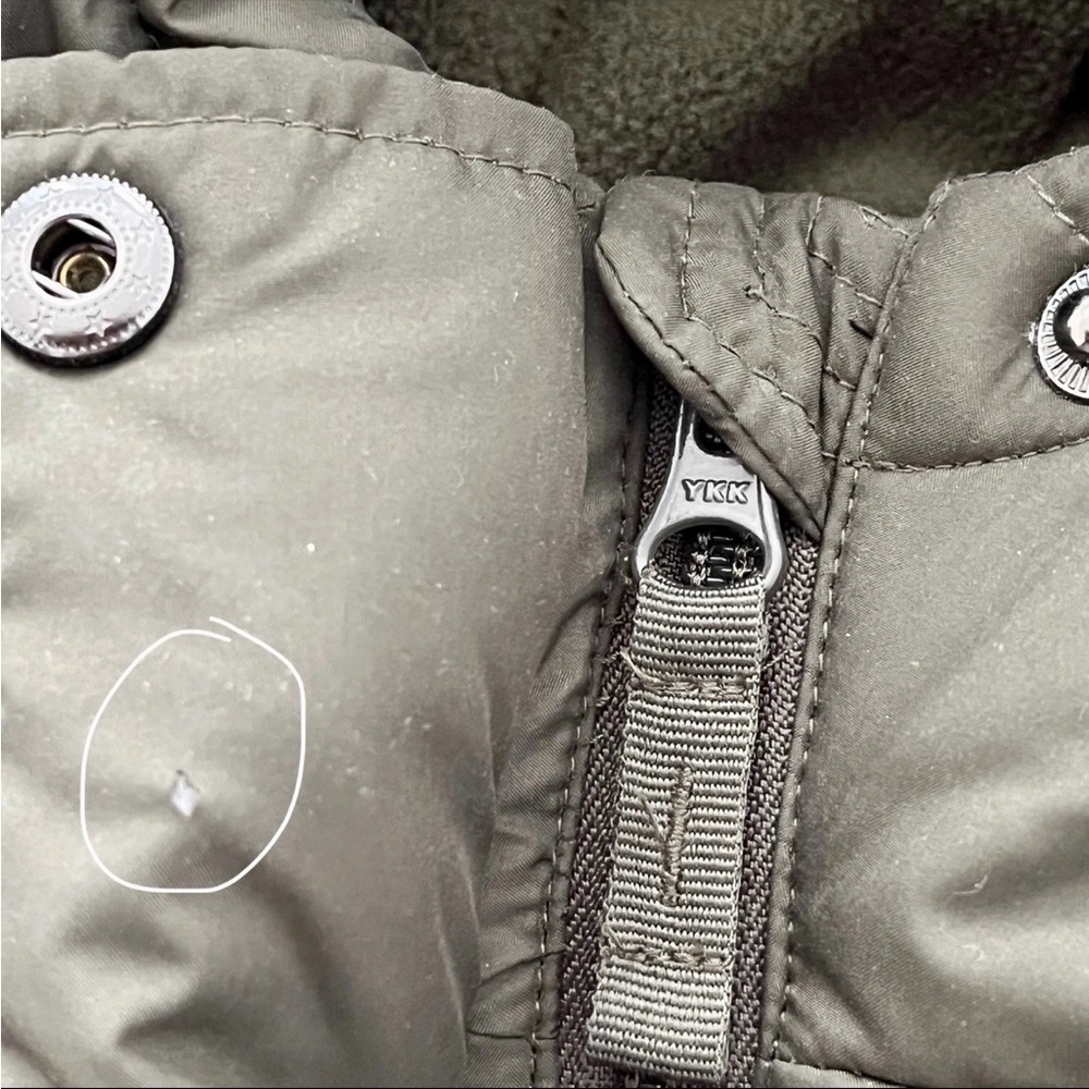 Olive Green Hooded Puffer Jacket - Picture 11 of 13
